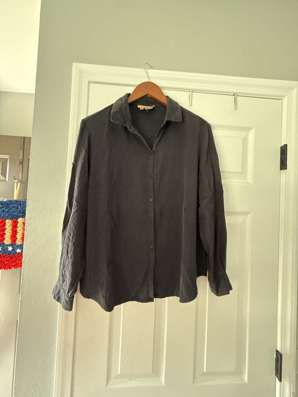 Patrick Christopher 100% Silk Herringbone Button-Down Shirt